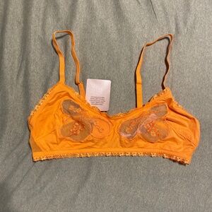 Savage X Fenty Orange Peek Behind the Lace Bralette